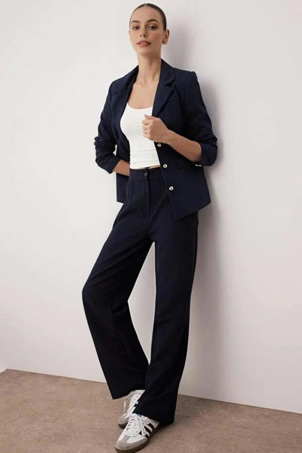 WOVCOR Wide Leg Woven Trousers