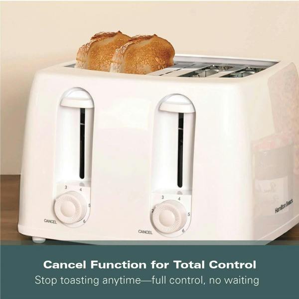 Hamilton Beach Essentials 4 Slice Toaster - White