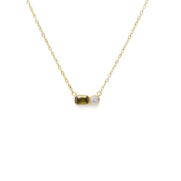 Say It With April Diamond Birthstone Necklace - Yellow Gold Plated