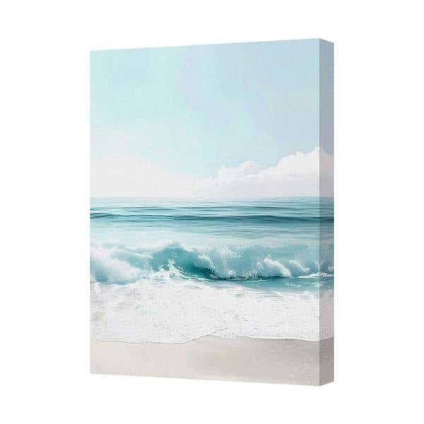 Benjamin Tate Design Canvas Seascape Wall Art Ocean Waves Beach Scene Print