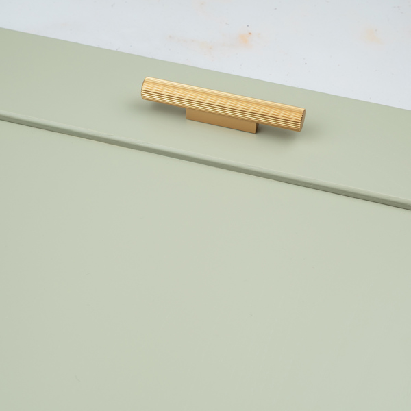 Handle & Home Gold Brass Reeded Handles