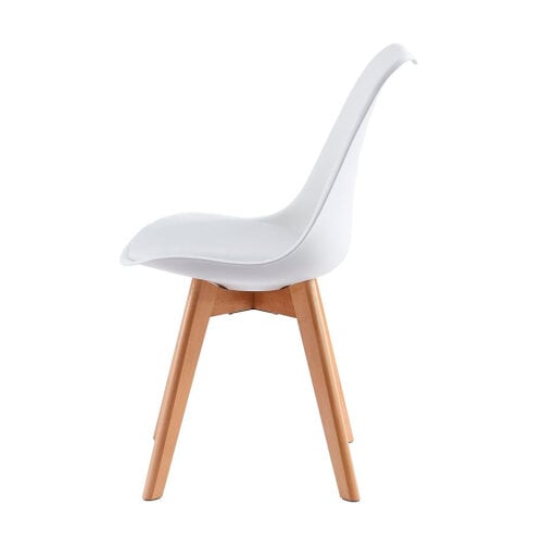 Set of 4 Dining Chairs with Solid Wooden Legs and Seat Cushion Pads Eva