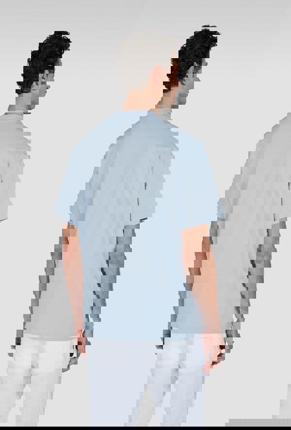 Paul & Shark Men's Aqua Touch Cotton T-Shirt with Shark Embroidery - Blue