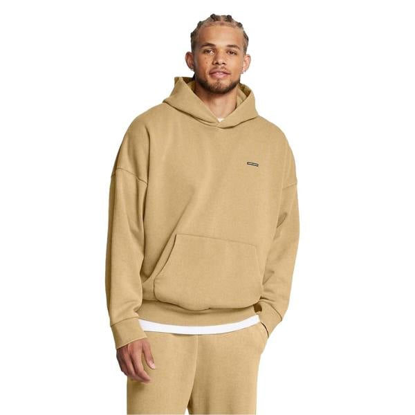 Under Armour Mens Relaxed Fit Drop Sleeve Hoodie - Brown - 