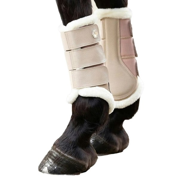 Coldstream Gordon C-Flex Air Flow Horse Brushing Boots - Latte