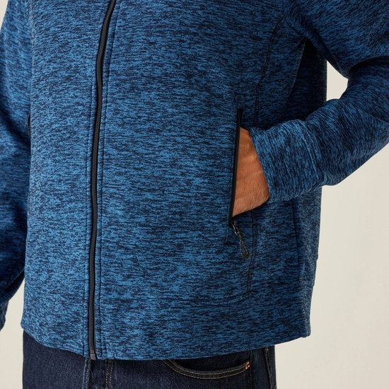 Regatta Mens Thornly Full Zip Fleece - Navy Marl