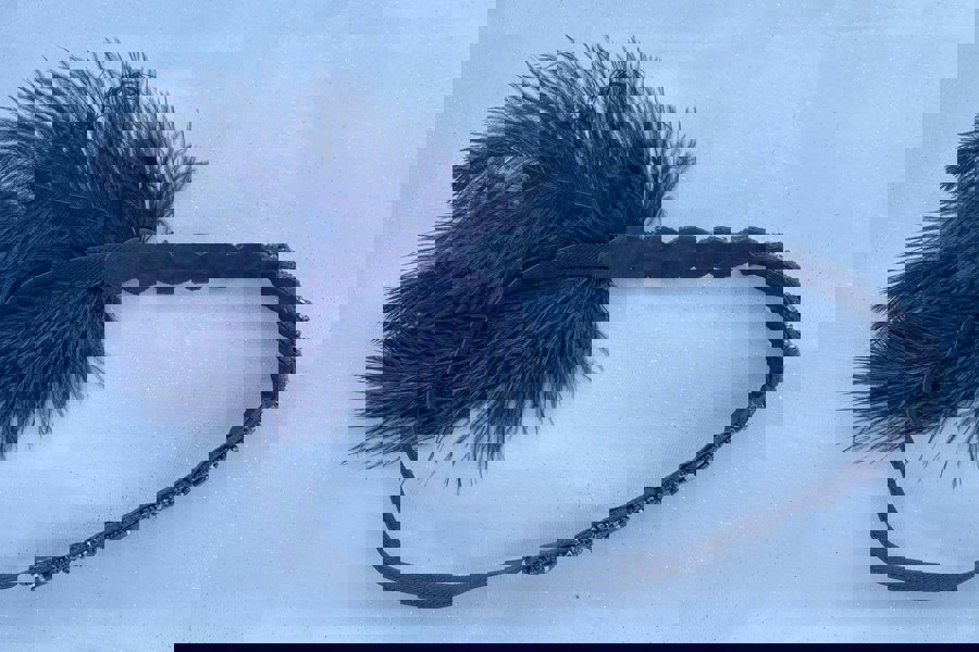 1920s headpiece black peacock feathers and beading