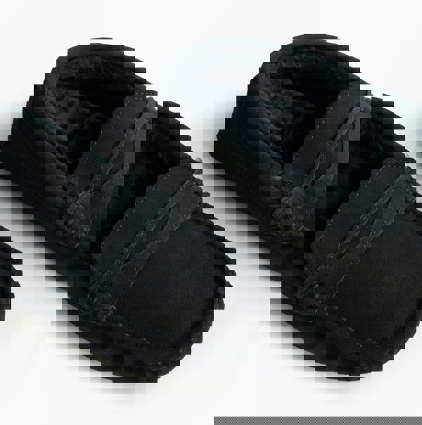 Totes Isotoner SUEDE CLASSIC Moccasin Slippers Mens Navy