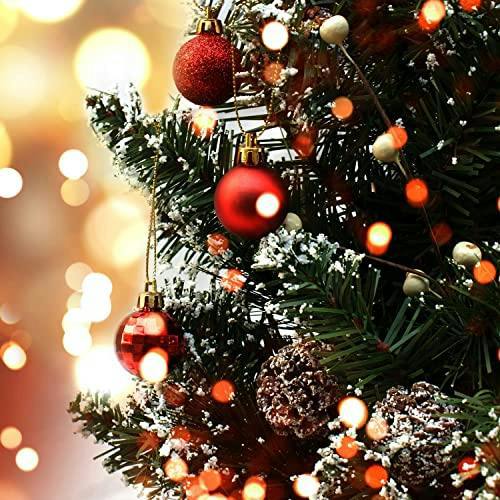 30mm Red Shatterproof Christmas Baubles Pack of 12 or 24 for Tree and Home Decorations image 5