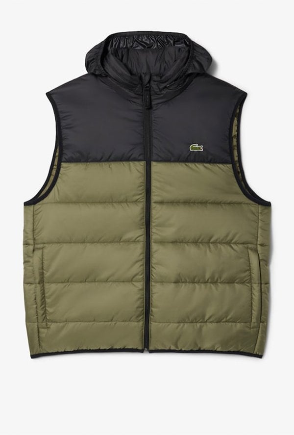 Lacoste Men's Sleeveless Water-Repellent Jacket - Green