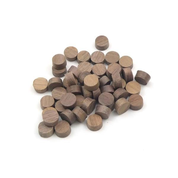 1/2" - 12.7mm Walnut Flat Head Cross Grain Plug