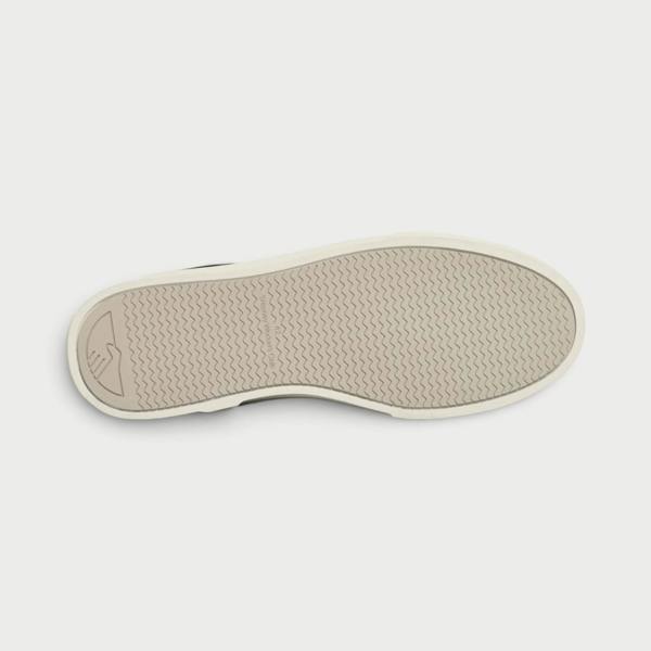 Supplied Fashion Pearl S-Strike sneaker showing the textured off-white rubber outsole with wave pattern grip