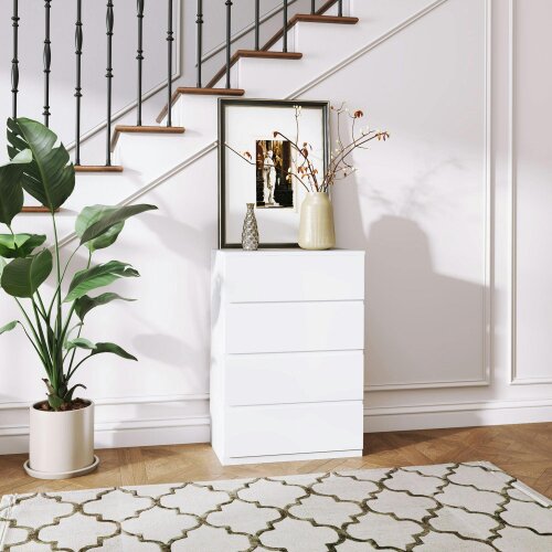 Wyld Haus Lanodo Wooden Neutral Finish 4 Drawer Modern Storage Chest