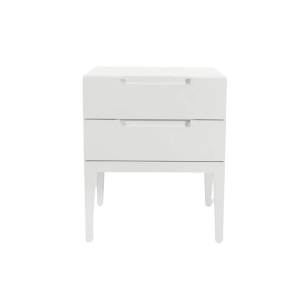 Orchid White Oak Wood 2 Drawer Bedside Table by Twenty10 Designs