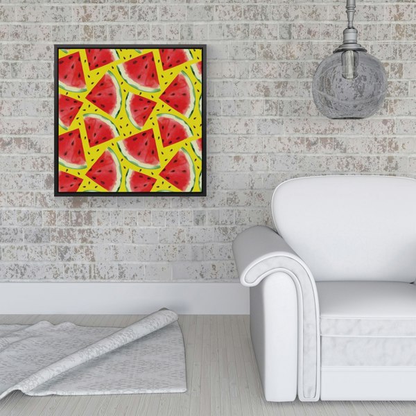 Warren Reed Watermelon Pattern Framed Canvas