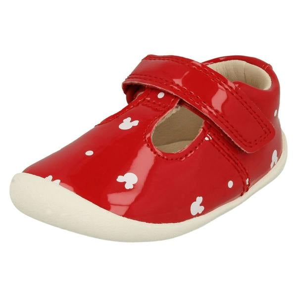 Clarks Girls Clarks Disney Detailed T-Bar Shoes Roamer Polka