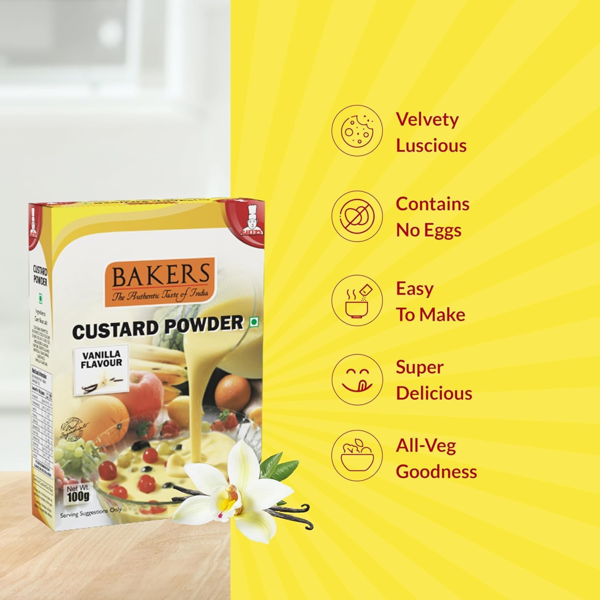 Bakers Vanilla Custard Powder Smooth & Velvety - 100g