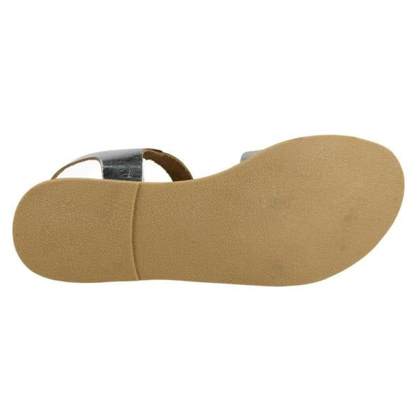 Leather Collection Ladies Leather Collection Flat Buckle Sandals
