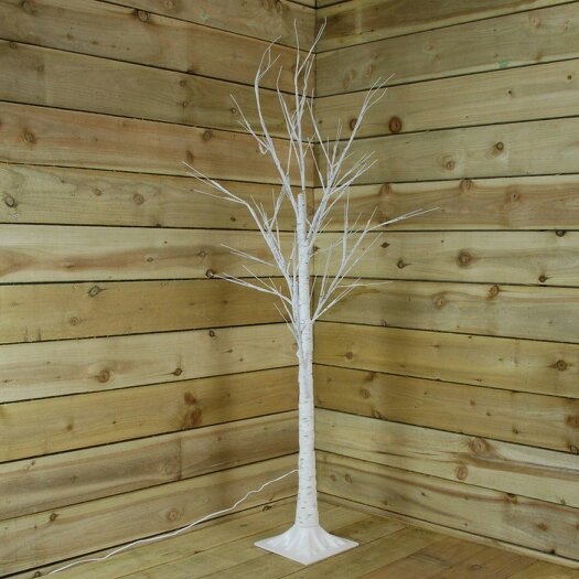 Samuel Alexander 2.4m (8ft) Indoor Outdoor Christmas Lit Birch Tree with 136 Warm White LEDs