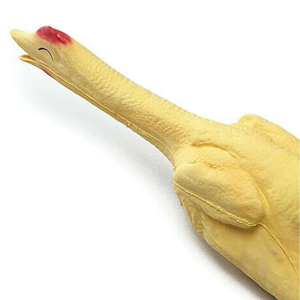 Bristol Novelty Plucked Rubber Chicken - Yellow - 