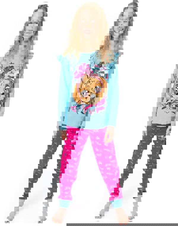 Paw Patrol Girls Blue Skye Long Sleeve Long Leg Pyjama Set [dis]