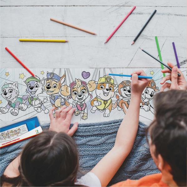 Coloring Poster Paw Patrol - White / 19cm