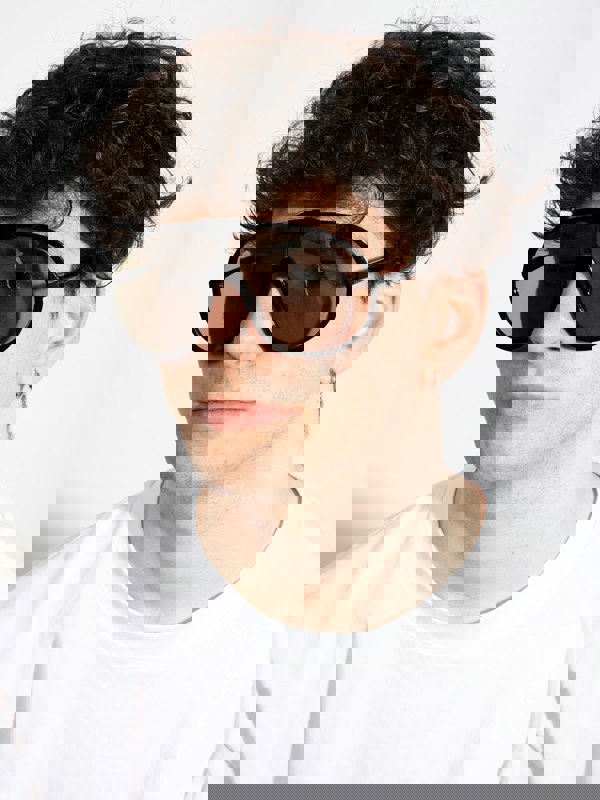 SVNX Wave Mask Sunglasses in Black