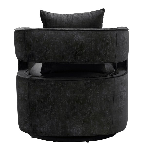 Furniture Edit Kennedy Black Swivel Accent Ocassional Chair