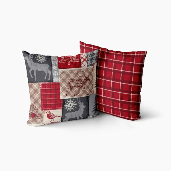 Christmas Patchwork Cushion Covers - Happy Linen Company