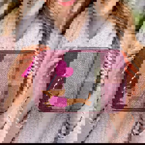 Earth Squared Tweed Appliqué Coin Purse – Sheep, Highland Cow, Dachshund, Puffin, Cat & Floral