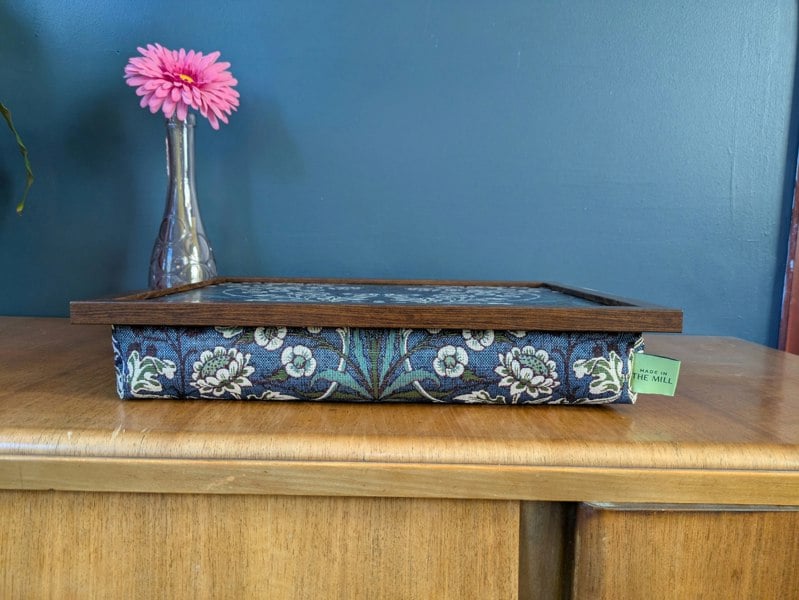 Made in the Mill Luxury William Morris Hyacinth Lap Tray With Bean Bag