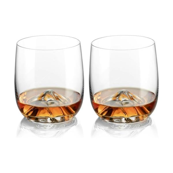 Mountain Design Crystal Whisky Tumblers - Set of 2