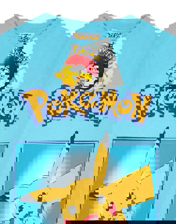 Pokemon Boys Blue Pikachu Short Sleeved T-Shirt