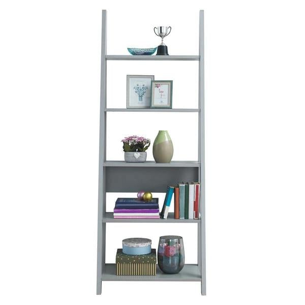Timber Art Design Riva Retro 5 Tier Ladder Bookcase Display Shelf Unit