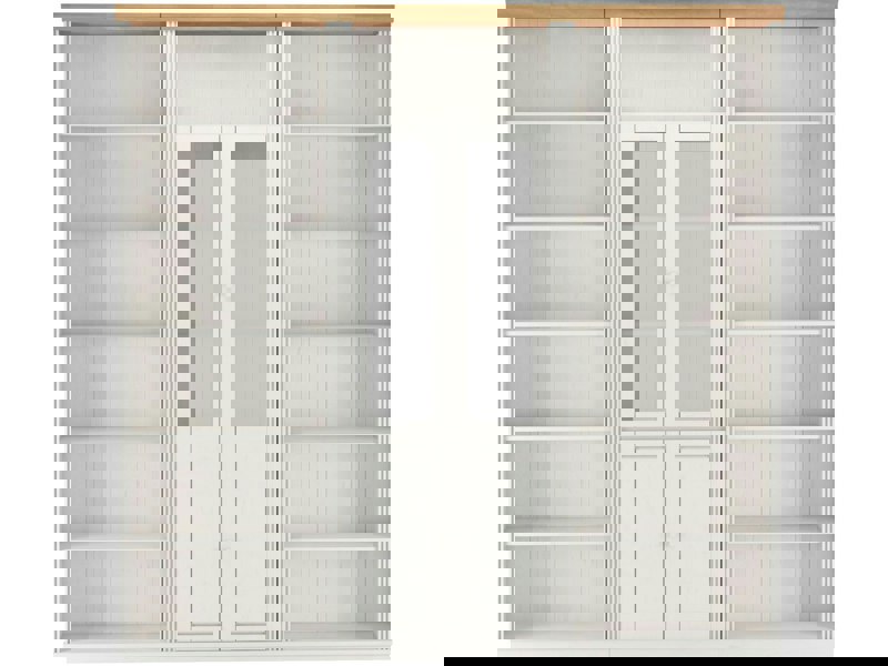 Dorel Home Anita Wall Unit 7 in White Honey