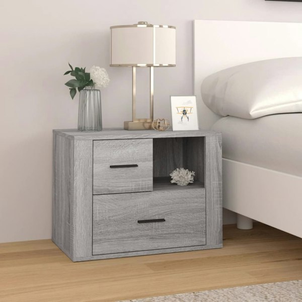 Berkfield Bedside Cabinet Grey Sonoma 60x36x45 cm Engineered Wood