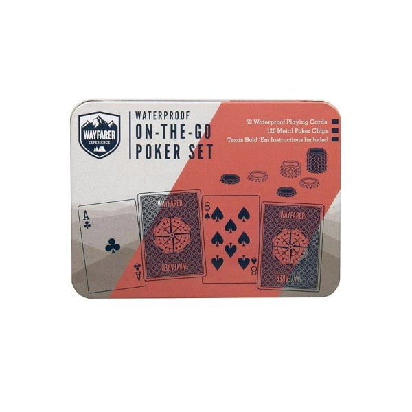 Fizz Creations Wayfarer On-the-Go Poker Set Includes 52 Waterproof Playing Cards