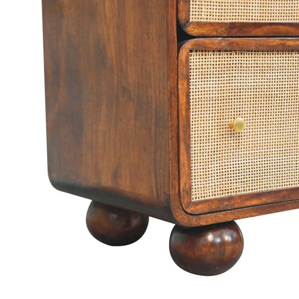 Artisan Furniture Solid Wood Chestnut Woven Chest, 3 Drawers, Brown