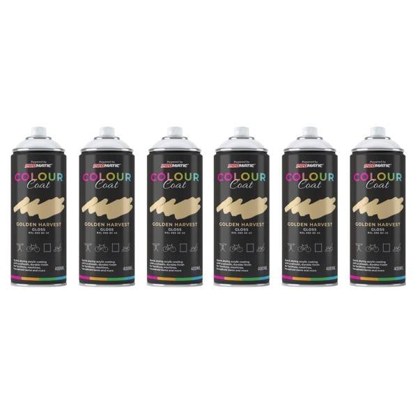 Colour Coat 6X Golden Harvest RAL 080 80 40 Satin Spray Paint 400ml