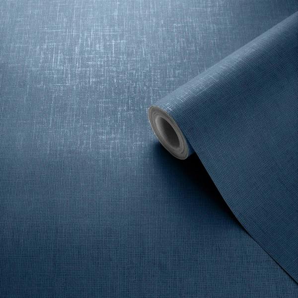 Darcy James Linen Texture Blue Wallpaper image 3