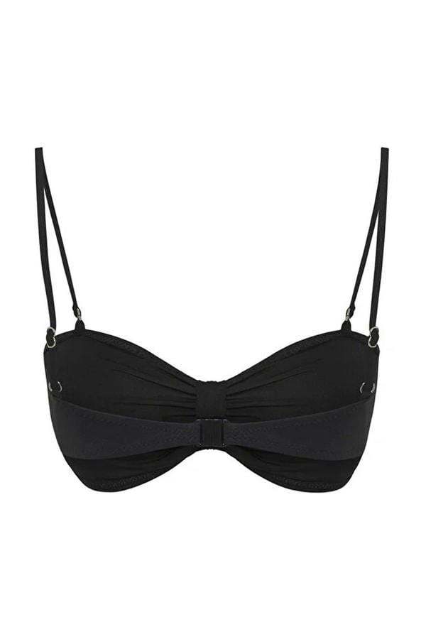 WOVCOR Ruched Strapless Covered Bikini Top