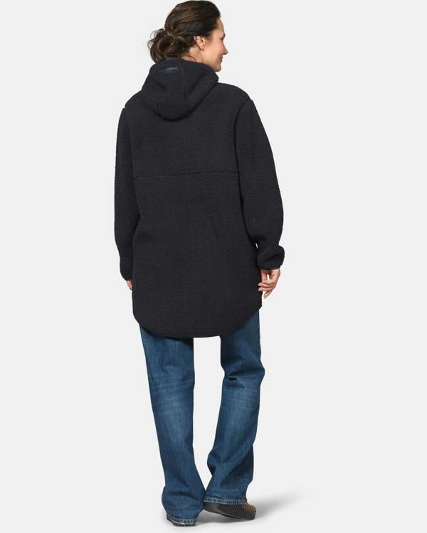 Ilse Jacobsen Bonded Pile Womens Hooded Jacket - Dark Indigo 660