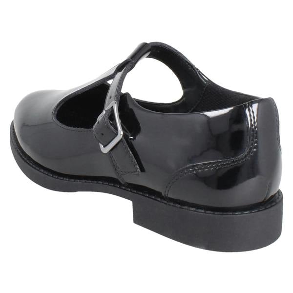 Clarks Girls Clarks Classic T-Bar School Shoes Tapa Hope