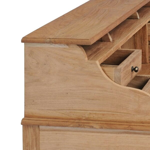 Berkfield Desk 90x50x100 cm Solid Teak Wood