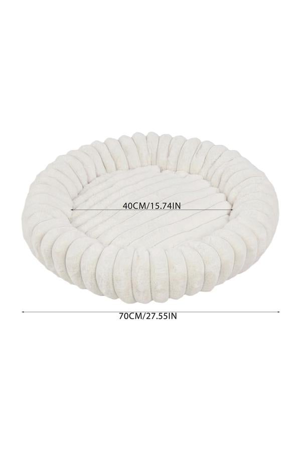 Living and Home Warm & Cosy White Round Pet Bed