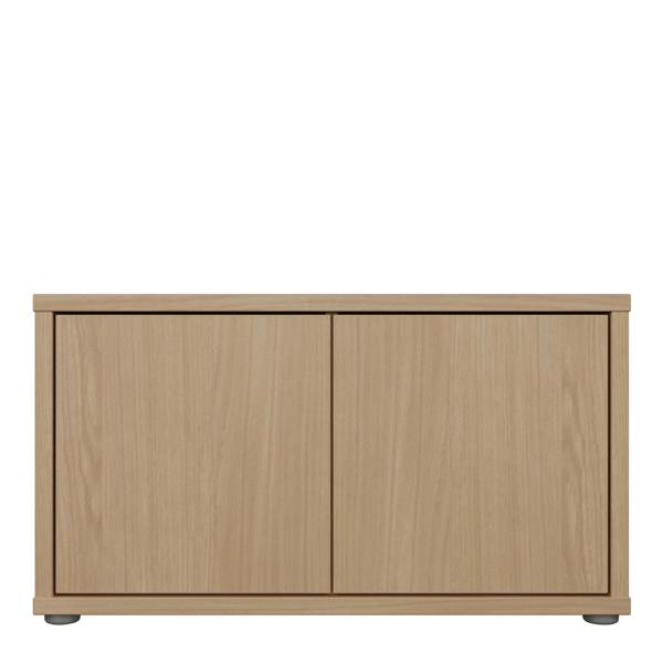 Furniture To Go Alice Springs Bench with 2 Doors Push-to-Open in Elegancia Oak