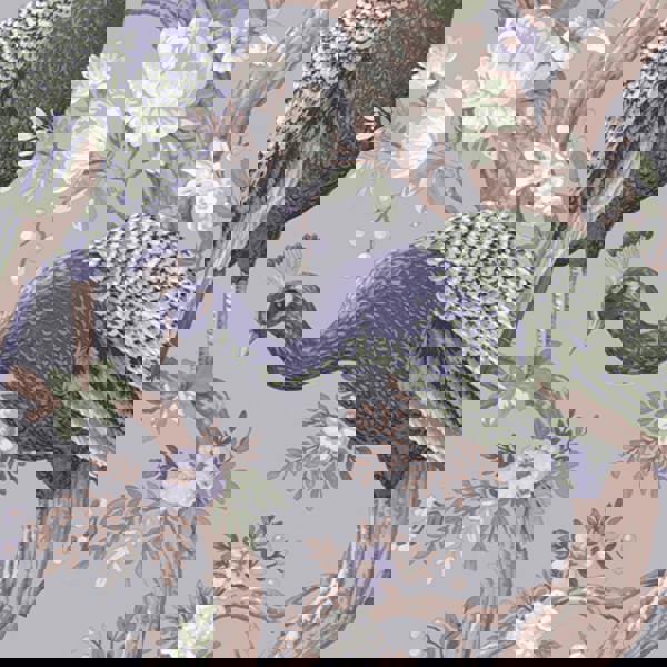 Laura Ashley Belvedere Wallpaper - Pale Iris - 10m