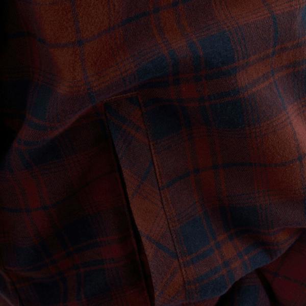 Regatta Mens Spennith Shacket Checked Shirt - Navy/Dark Cherry - 