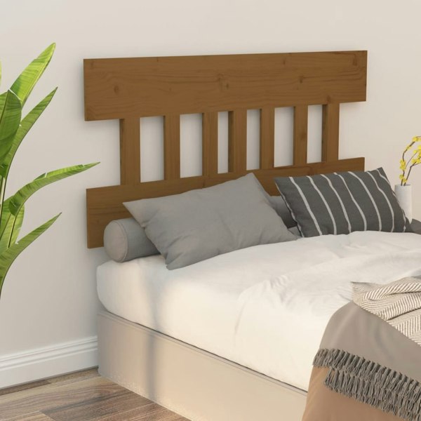 Berkfield Bed Headboard Honey Brown 203.5x3x81 cm Solid Wood Pine