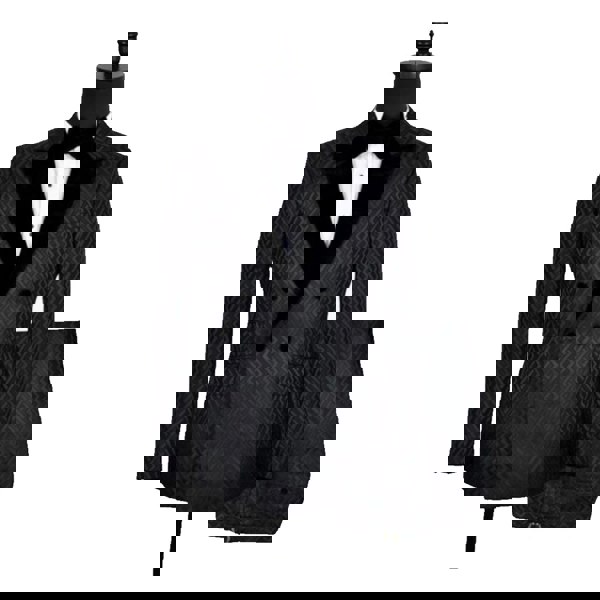 David WeJ Alfredo Retro Pattern Velvet Peak Lapel Tuxedo - Black